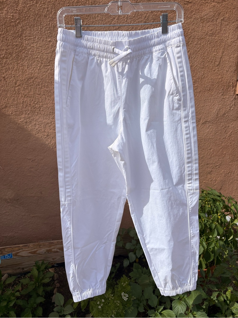 Adidas Original White Drawstring Jogger Pants New W/O Tags